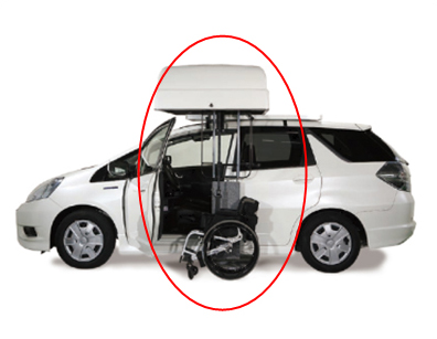  차량 지붕형 휠체어 보관함